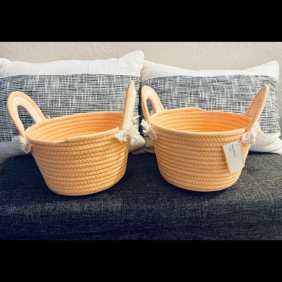 HP NEW Set of 2- Target Rainbow Rope Baskets - Picture 11 of 14